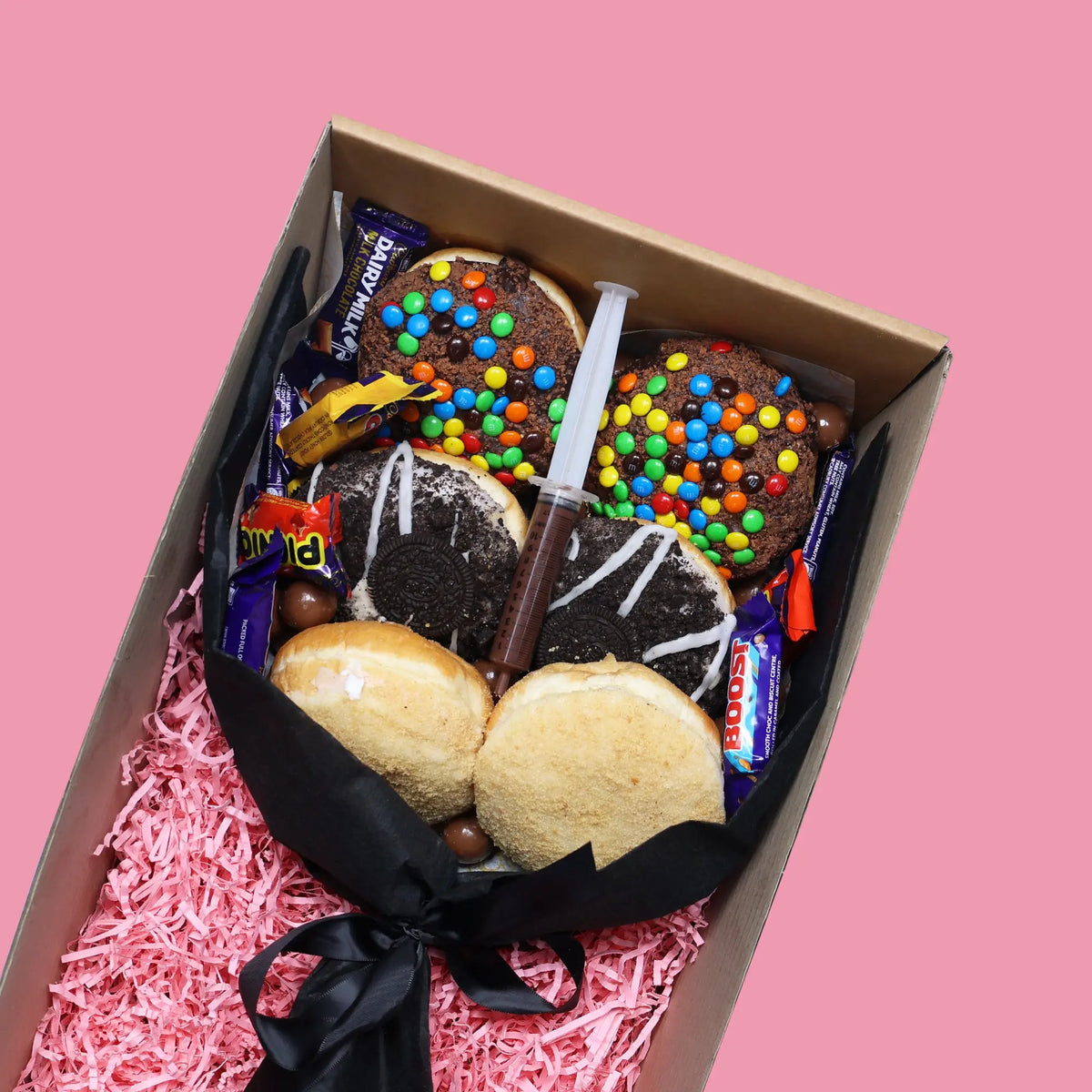 Chocolate Donut Rose Bouquet For Her / For Him Valentine's Gift