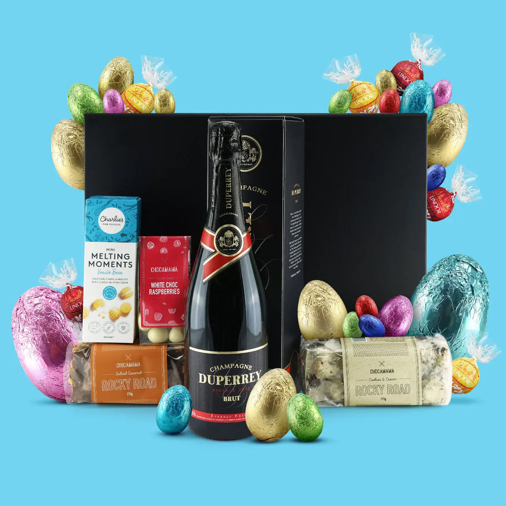 Large Luxury Easter Family Hamper with Champagne - Goldelucks Same Day Gift Delivery