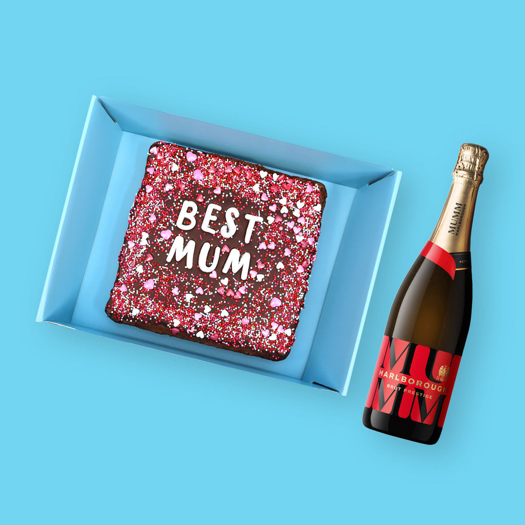 BEST MUM Loaded Brownie & Sparkling Wine - Goldelucks 