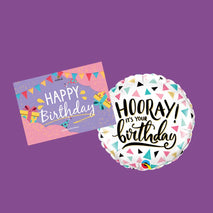 Birthday Card & Balloon Combo - Goldelucks
