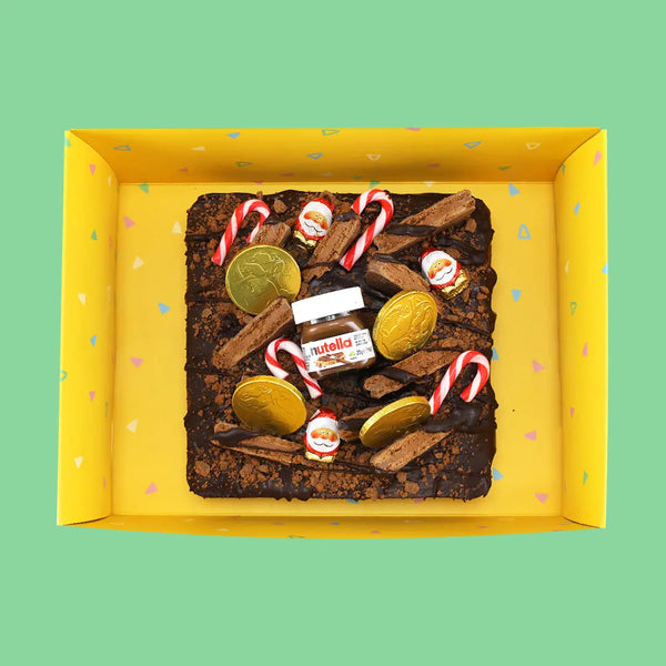 Christmas Loaded Brownie - Goldelucks Same Day Gift Delivery