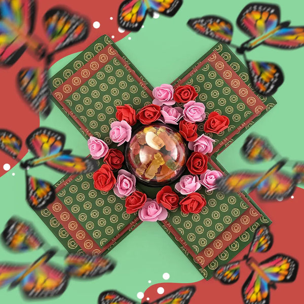 Christmas Party Lolly Butterfly Explosion Box - Goldelucks Same Day Gift Delivery