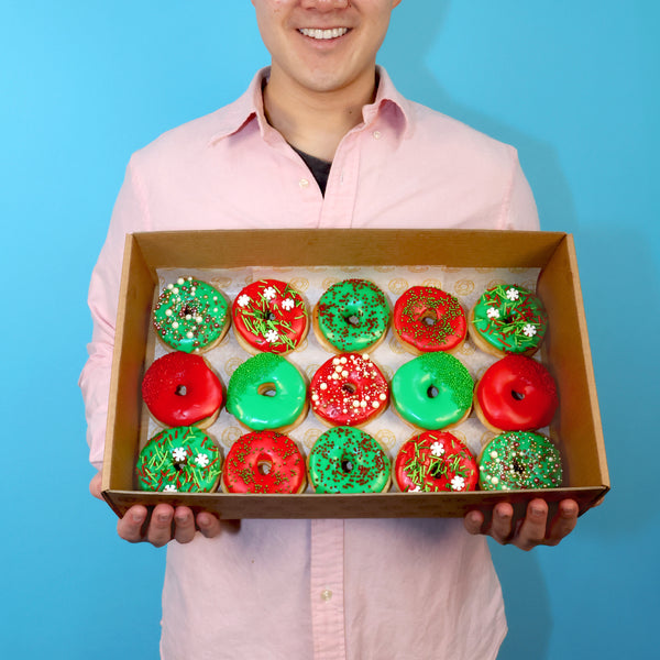 Assorted Christmas Donut Box