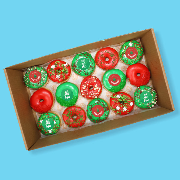 Christmas Donut Box (with Edible Image)