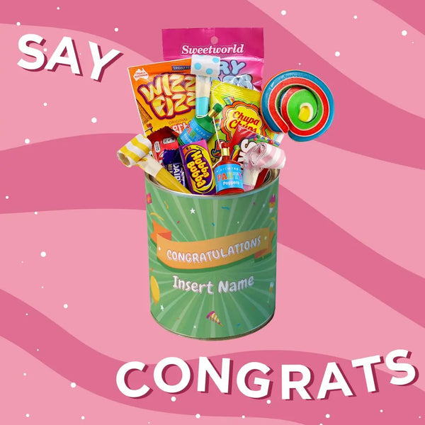 Congratulations Candy Tin - Goldelucks Same Day Gift Delivery