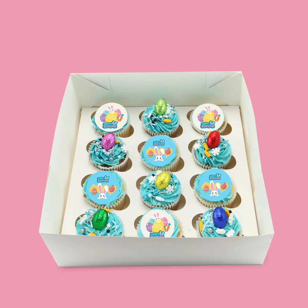Easter Cupcakes with Edible Image - Goldelucks Same Day Gift Delivery