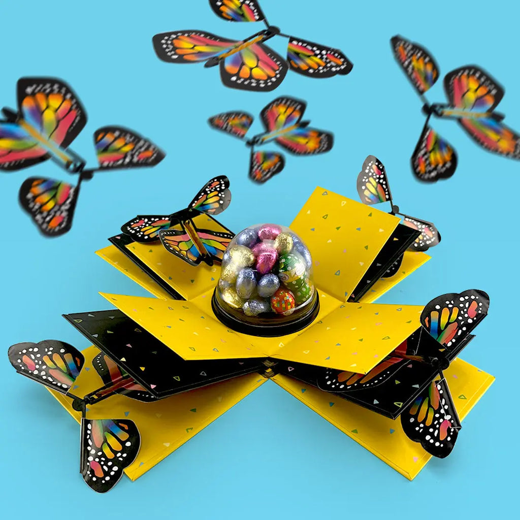 Easter Egg Explosion Box with Flying Butterflies - Goldelucks Same Day Gift Delivery