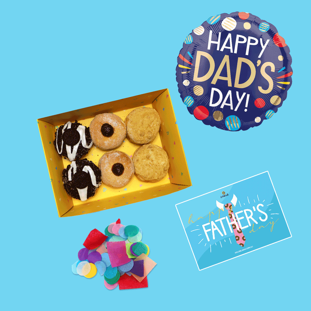 Father's Day Donut Confetti Hamper Bundle - Goldelucks Same Day Gift Delivery