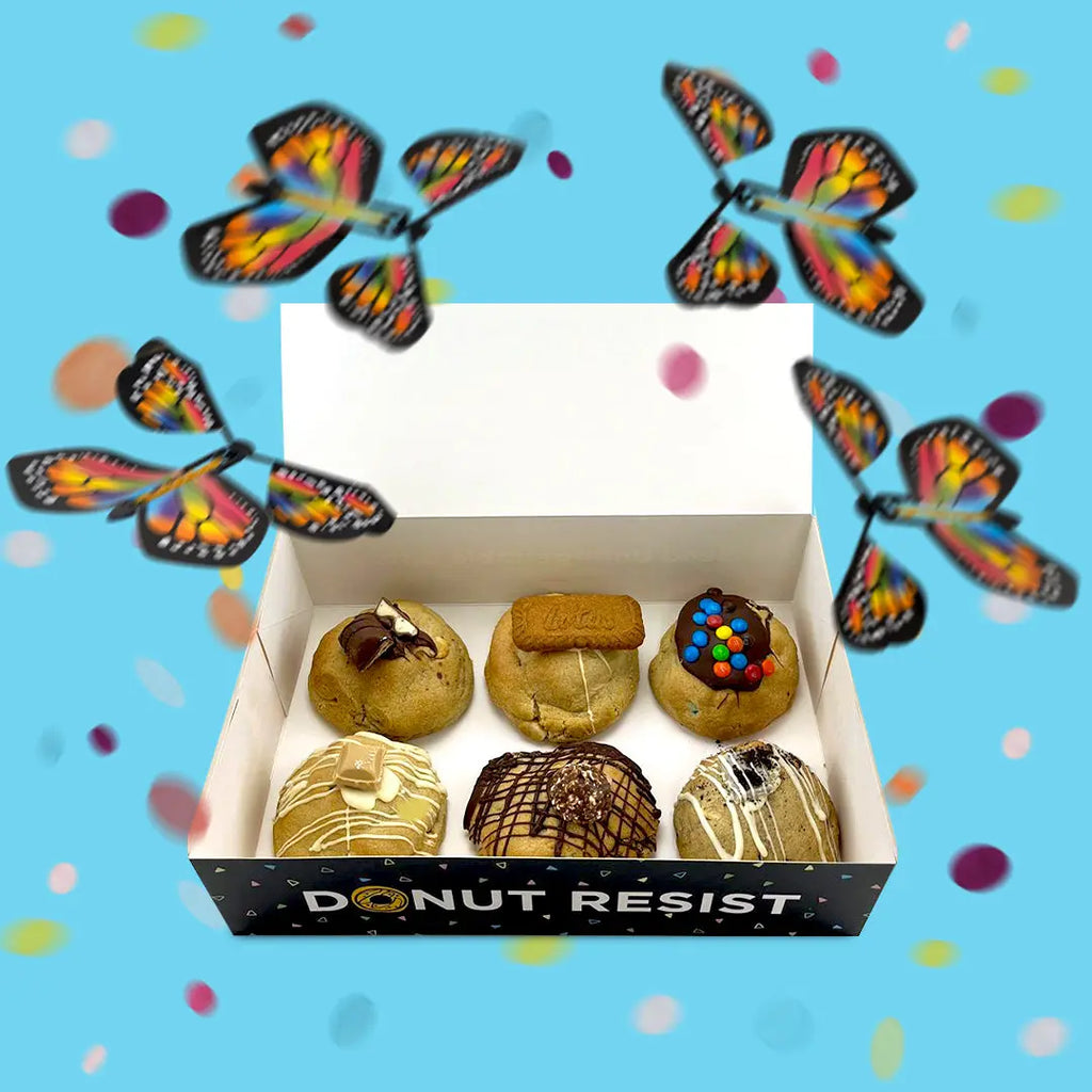 Fully Loaded Cookies + Confetti Explosion + 4x Butterflies - Goldelucks Same Day Gift Delivery