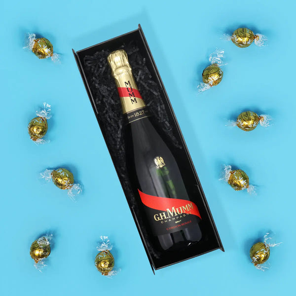 G.H. Mumm Champagne with Lindt Balls Hamper - Goldelucks Same Day Gift Delivery