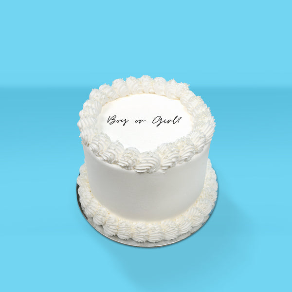 Gender Reveal Burn Away Cake