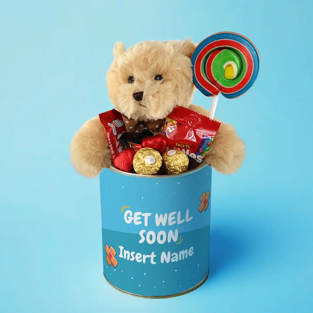 Get Well Candy Tin - Goldelucks Same Day Gift Delivery