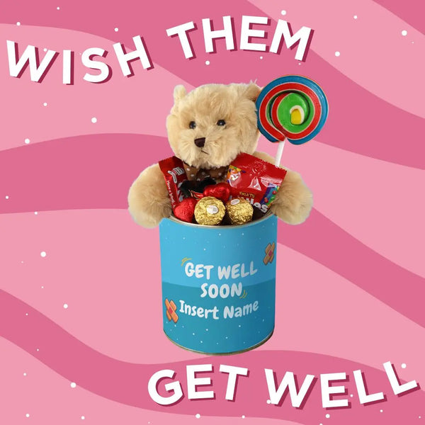 Get Well Candy Tin - Goldelucks Same Day Gift Delivery