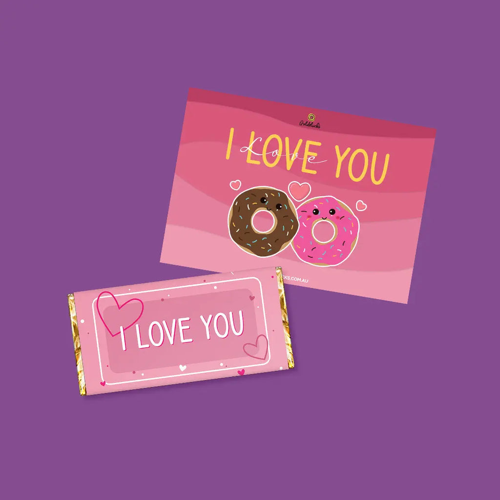 I Love You Chocolate & Card Combo - Goldelucks Same Day Gift Delivery