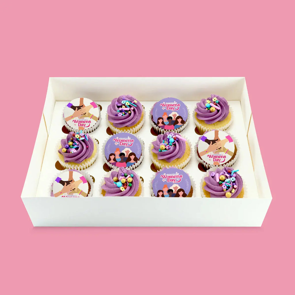 International Women's Day Cupcakes - Goldelucks Same Day Gift Delivery