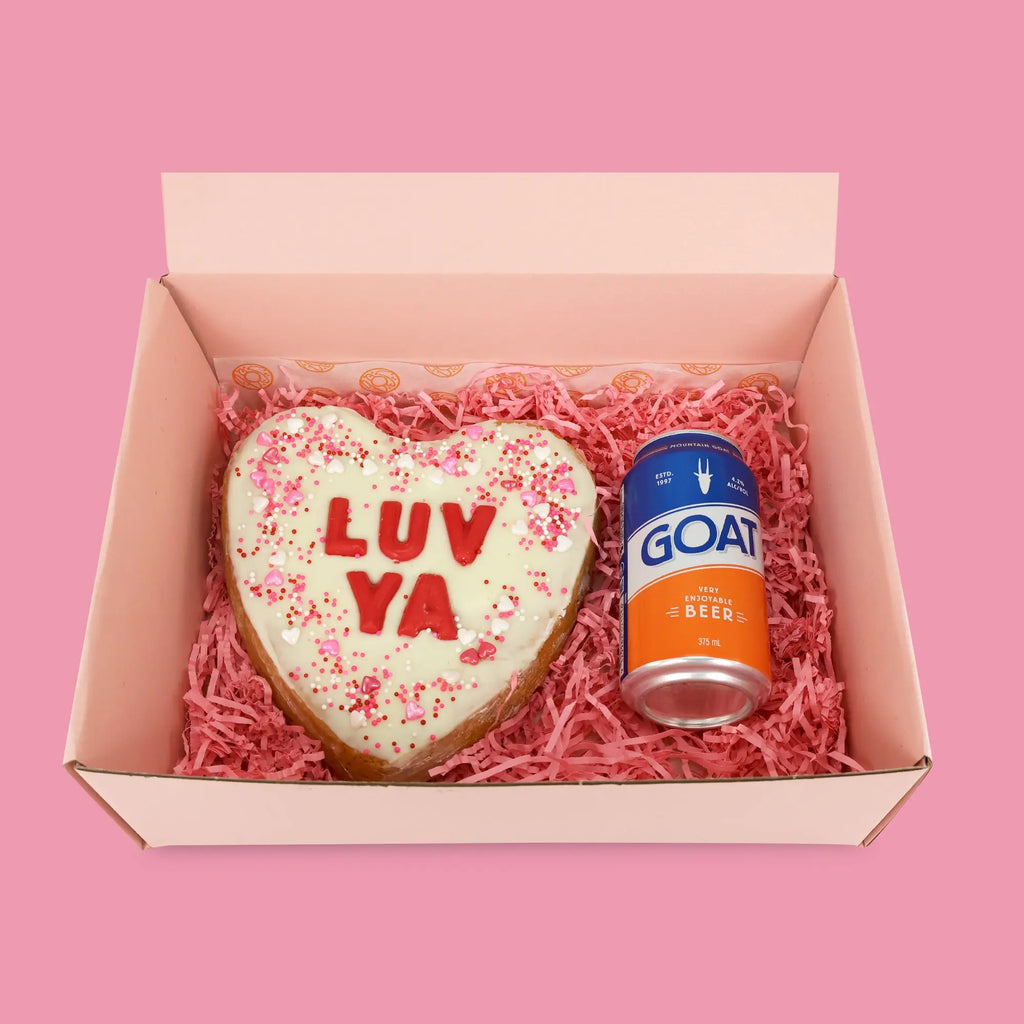 'LUV YA' Cookie with Beer - Goldelucks Same Day Gift Delivery