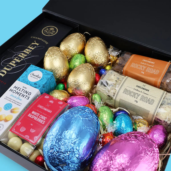 Large Luxury Easter Family Hamper with Champagne - Goldelucks Same Day Gift Delivery