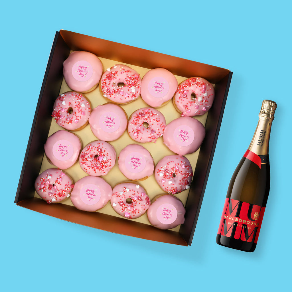Large Mother's Day Donut Box & Champagne - Goldelucks 