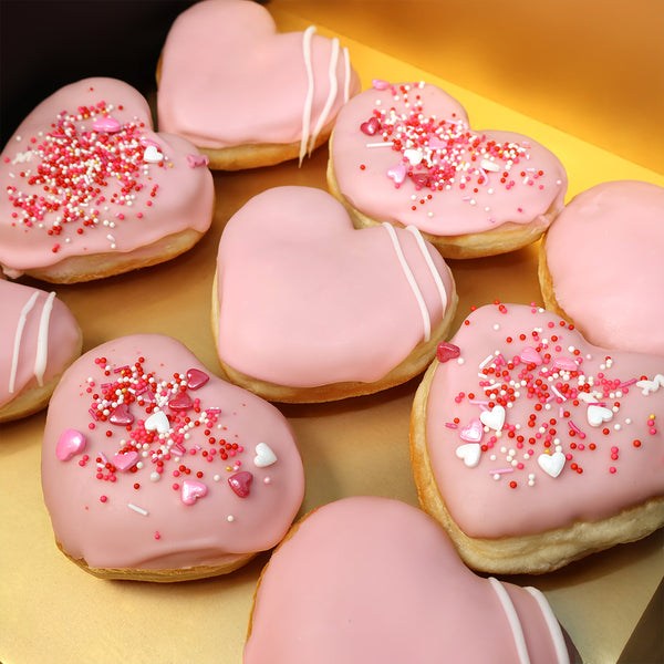 Large Mother's Day Heart Donut Box & Veuve Cliquot