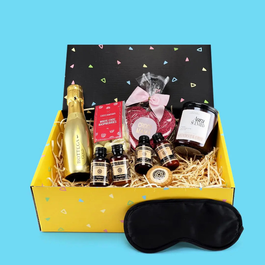 Luxury Champagne, Chocolates & Candle Hamper - Goldelucks Same Day Gift Delivery