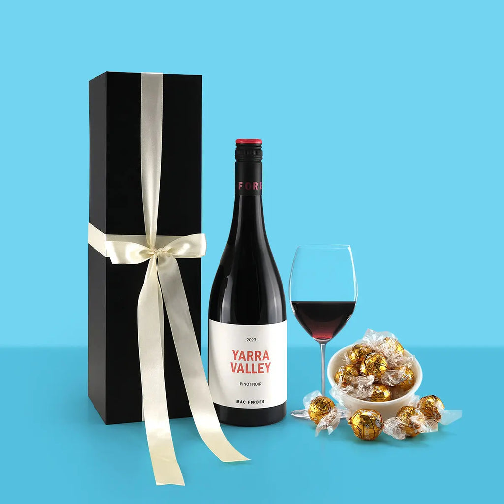 Mac Forbes Pinot Noir with Lindt Balls Hamper - Goldelucks Same Day Gift Delivery