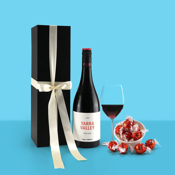 Mac Forbes Pinot Noir with Lindt Balls Hamper - Goldelucks Same Day Gift Delivery