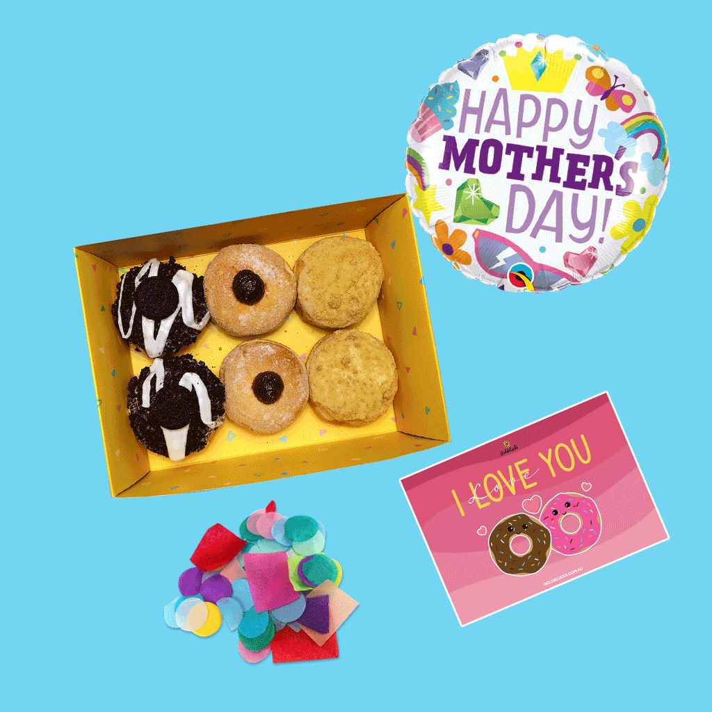 Mother's Day Donut Confetti Hamper Bundle - Goldelucks Same Day Gift Delivery
