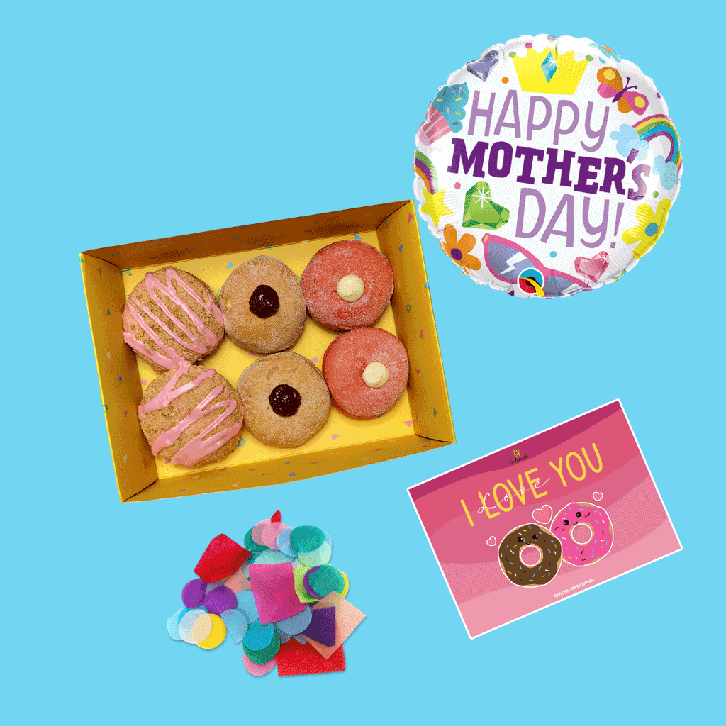 Mother's Day Vegan Donut Confetti Hamper Bundle - Goldelucks Same Day Gift Delivery