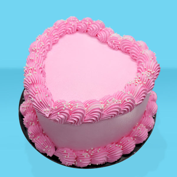 Pink Heart Cake