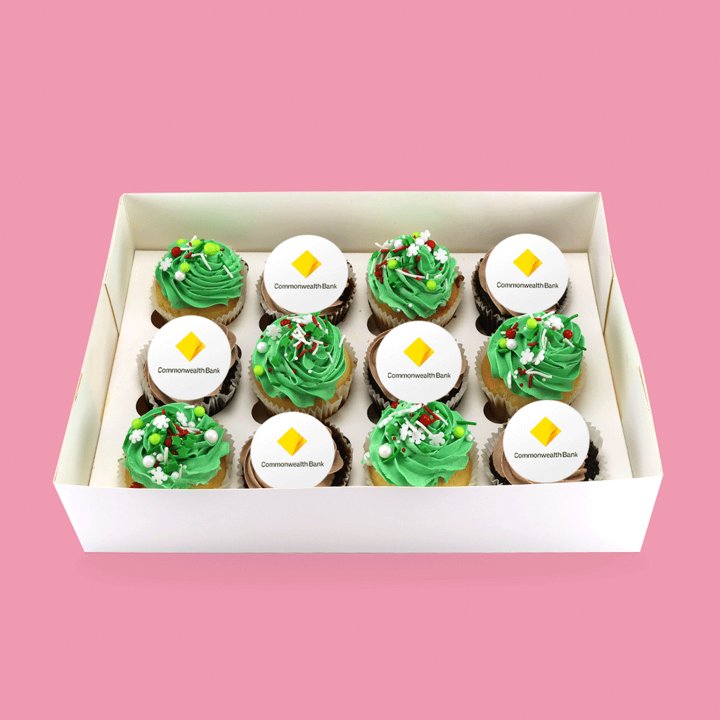 Personalised Christmas Cupcakes - Goldelucks Same Day Gift Delivery