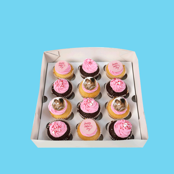 Personalised Mother's Day Cupcakes & Mumm Malborough