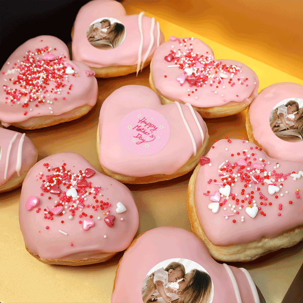 Personalised Mother's Day Heart Donut Box & Mumm Marlborough
