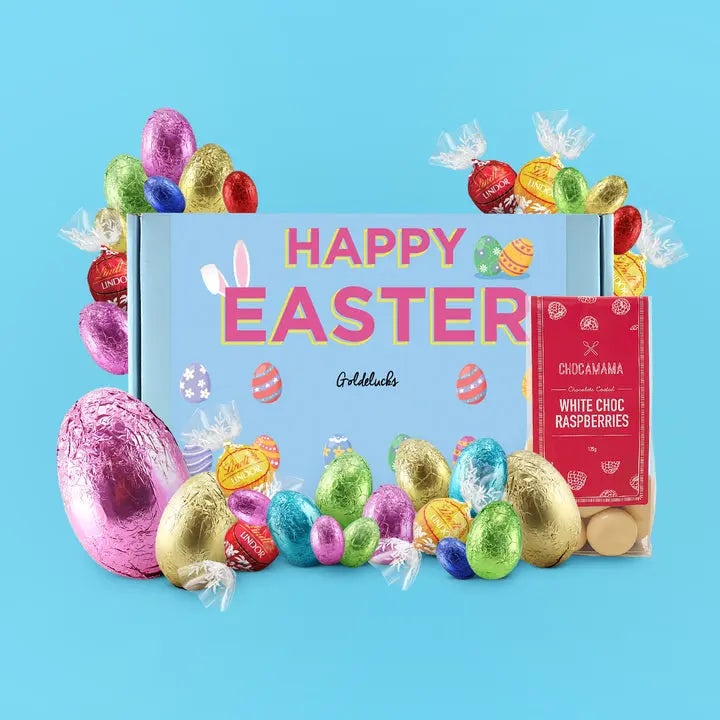 Small Family Easter Hamper + Easter Sleeve - Goldelucks Same Day Gift Delivery
