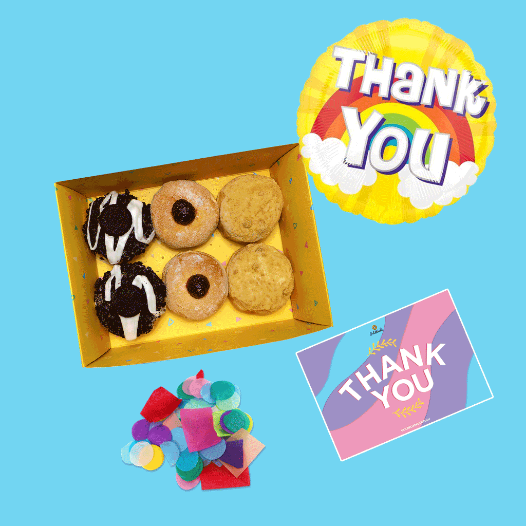 Thank You Donut Confetti Hamper Bundle - Goldelucks Same Day Gift Delivery