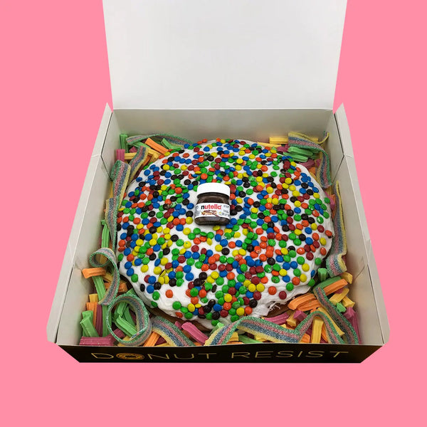 The Giant M&M Donut Cake - Goldelucks