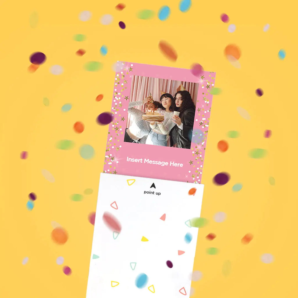 Upgraded Postcard Confetti Explosion - Goldelucks Same Day Gift Delivery