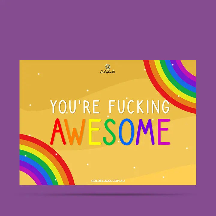 You're Fucking Awesome Card - Goldelucks