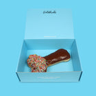 Big D Energy penis donut in gift box with confetti