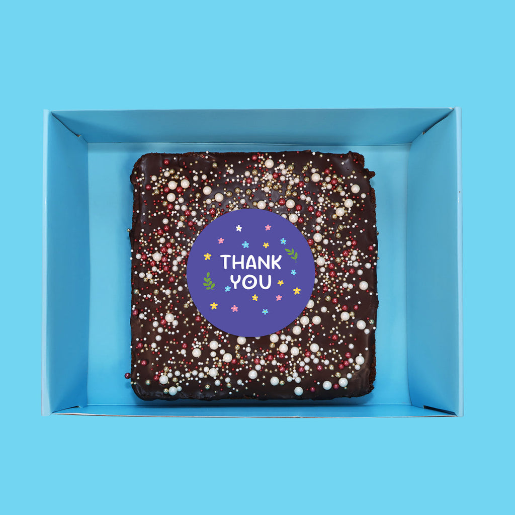 Happy Birthday Loaded Brownie with Gold Sprinkles - Goldelucks 