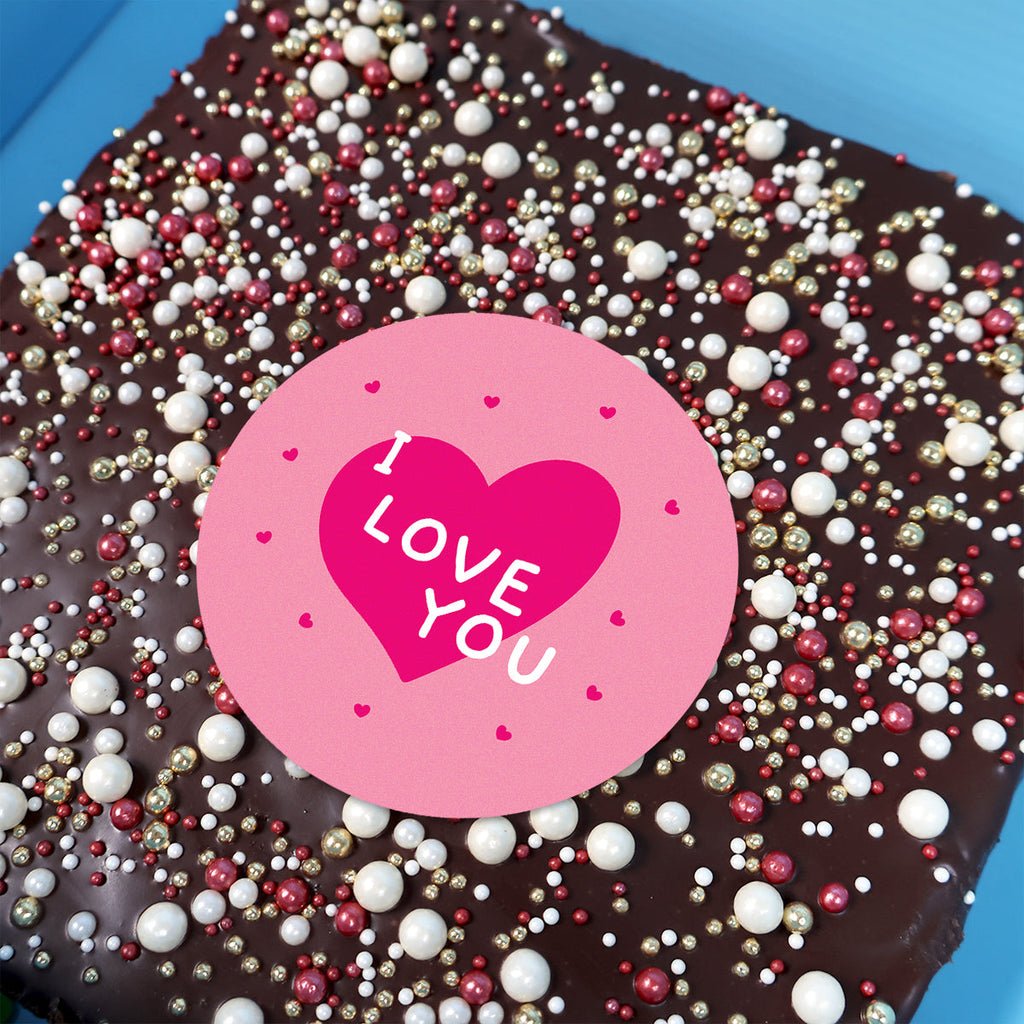 Happy Birthday Loaded Brownie with Gold Sprinkles - Goldelucks 