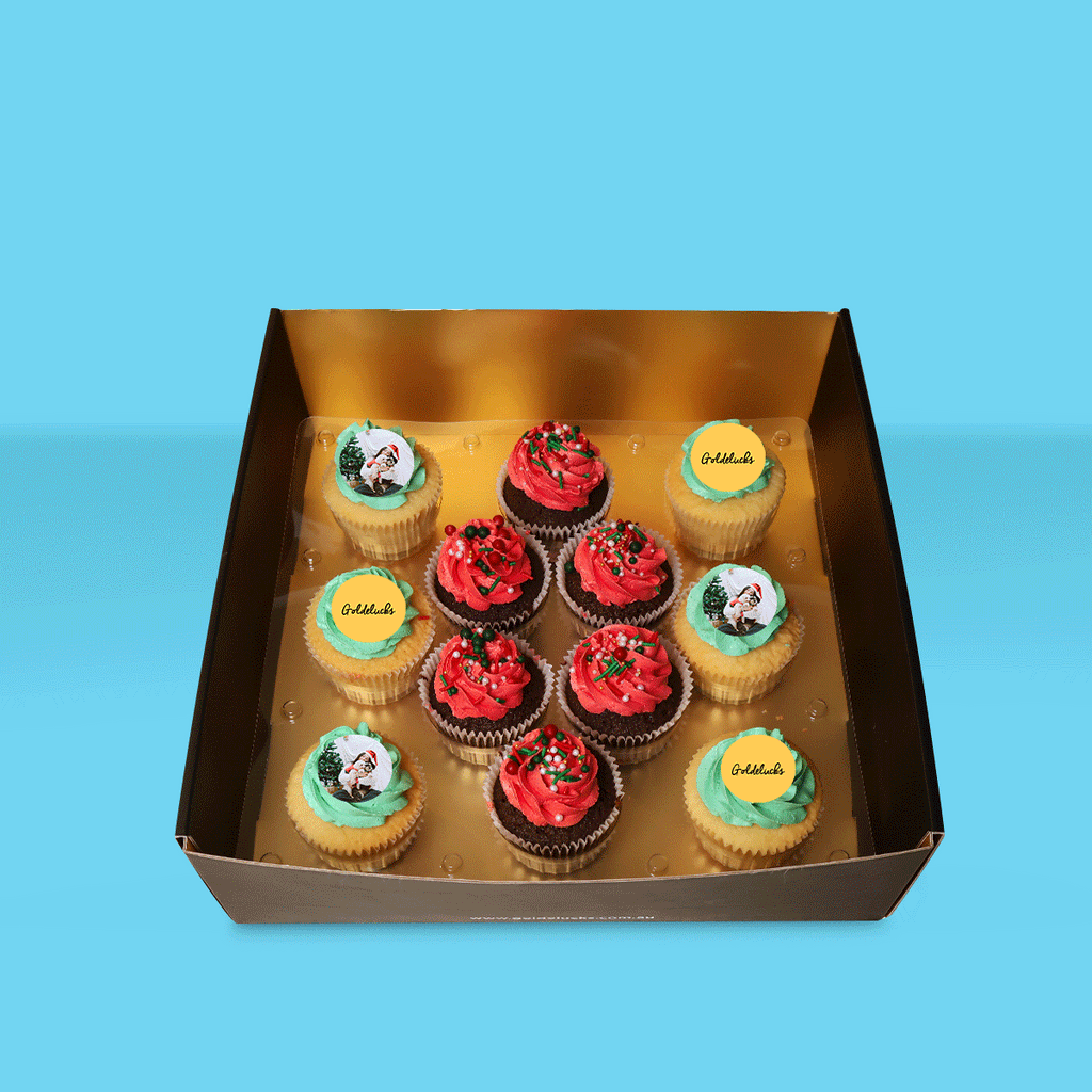 Personalised Christmas Cupcakes