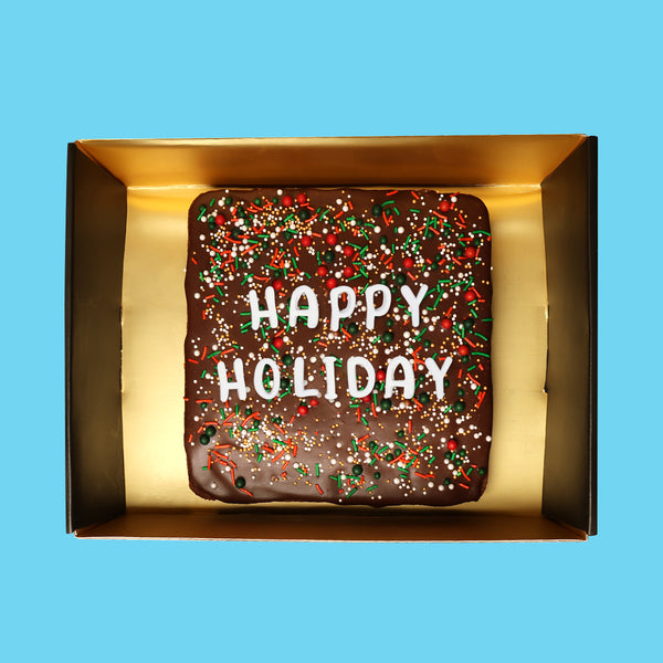 Happy Holidays Loaded Brownie