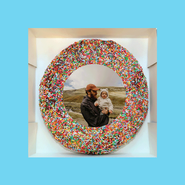 Personalised Chocolate Donut Cake