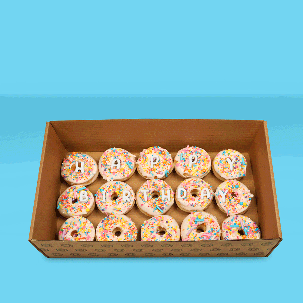 Happy Birthday Letter Donuts