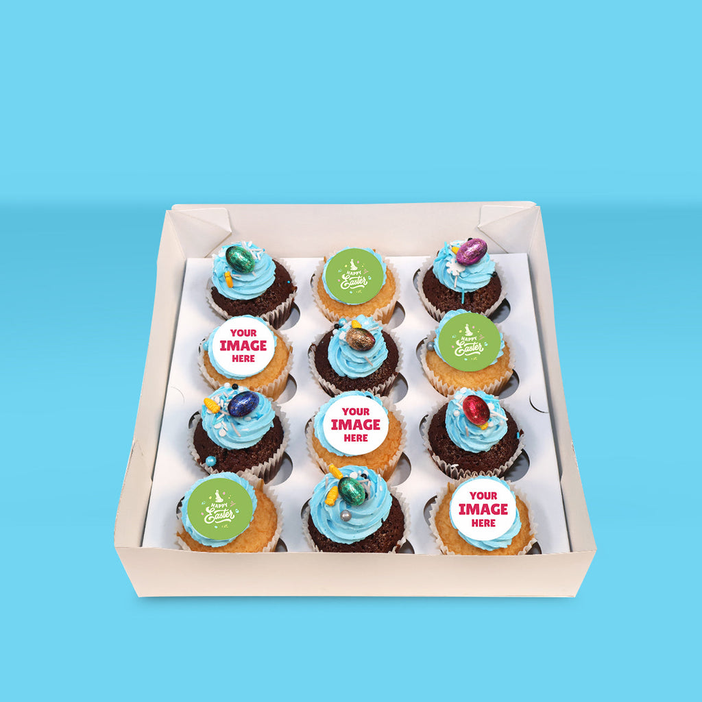 Personalised Hop Into Easter Cupcakes - Goldelucks 