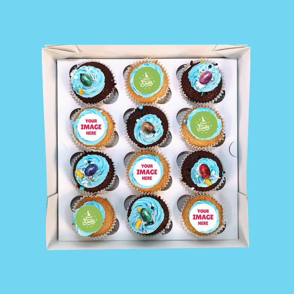 Personalised Hop Into Easter Cupcakes - Goldelucks 