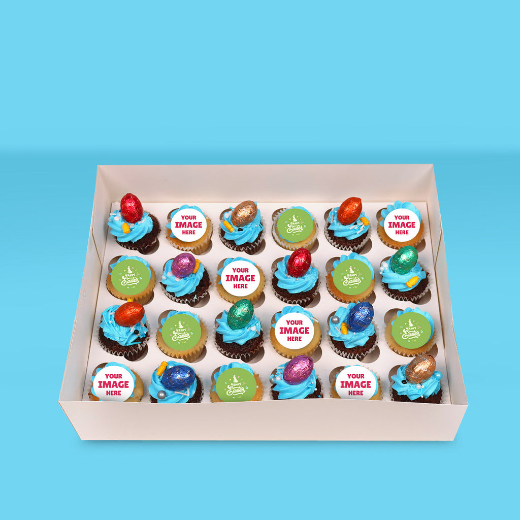 Personalised Hop Into Easter Mini Cupcakes - Goldelucks 