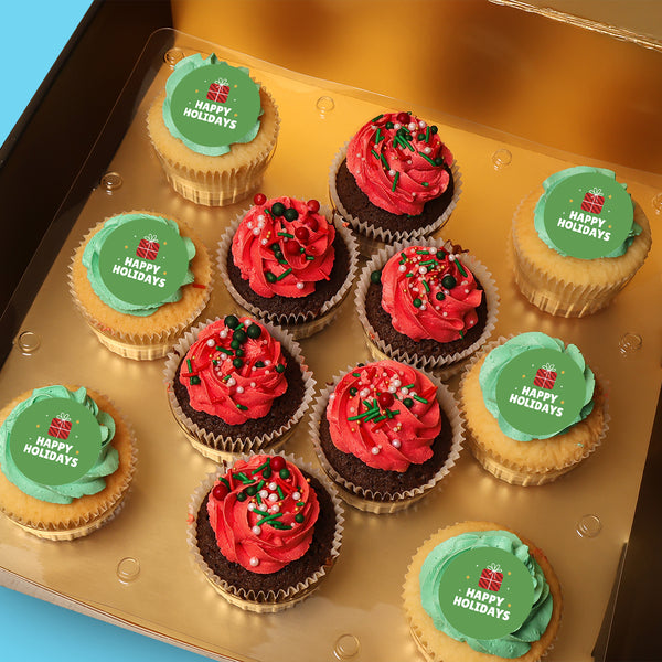 Happy Holidays Cupcakes