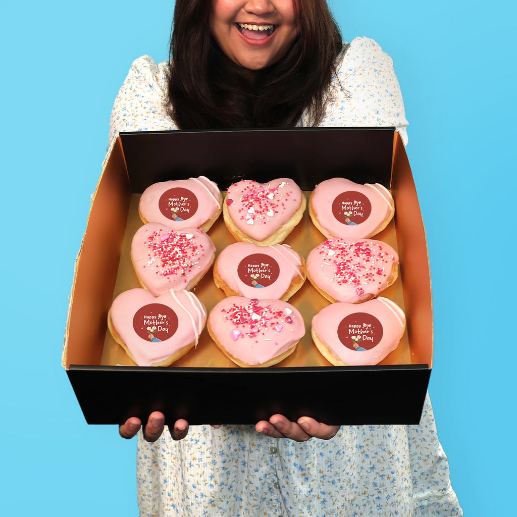 Large Love You Mum Heart Donut - Goldelucks 