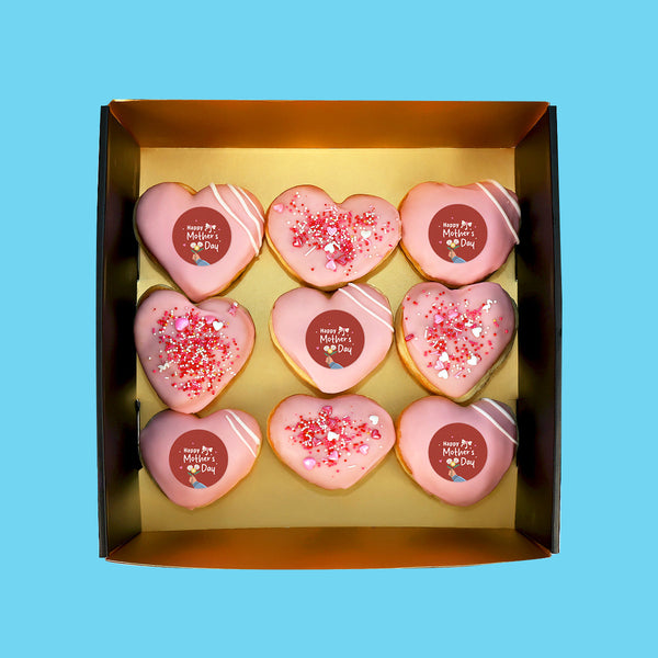 Large Love You Mum Heart Donut - Goldelucks 